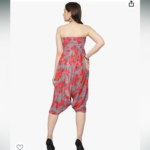 Harem Pants Womens OS Hippie Yoga Handmade Lounge Pants Romper Jumpsuit B3 - Picture 7 of 8